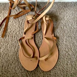 Tan lace-up sandal!